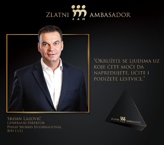 Zlatni ambasador - Srđan Lazović, Philip Morris International